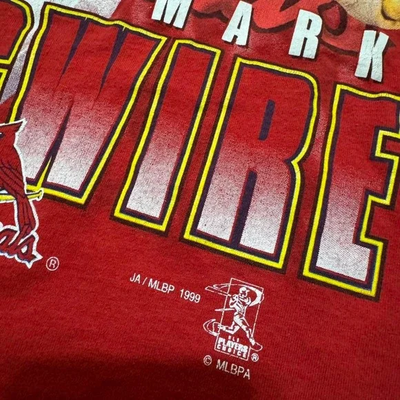Vintage Saint Louis Cardinals‎ Mark McGwire 1999 MLB Red Shirt Measures Medium - Picture 4 of 7